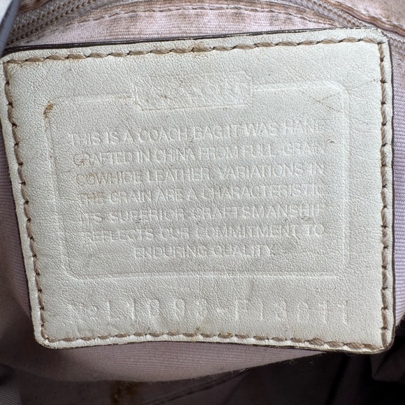 Coach Hampton F13811 White Leather Satchel Handbag Purse-READ - Picture 16 of 16